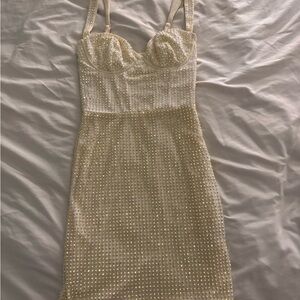 Oh Polly embellished corset mini dress